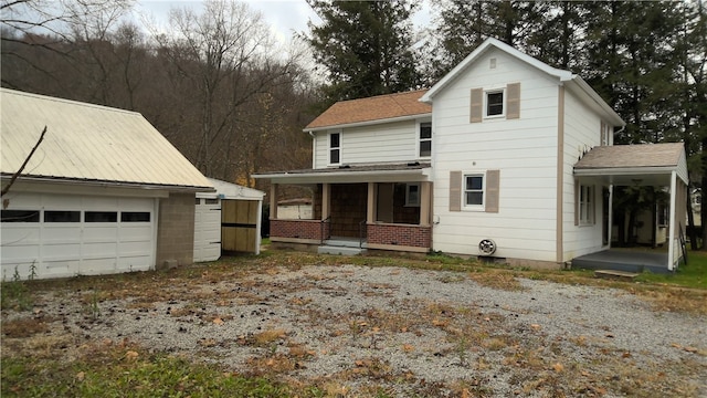 view of property with a porch