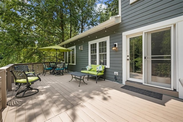 view of wooden deck