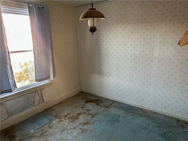 unfurnished room featuring carpet floors