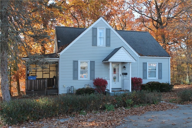 view of front of home featuring covered porch