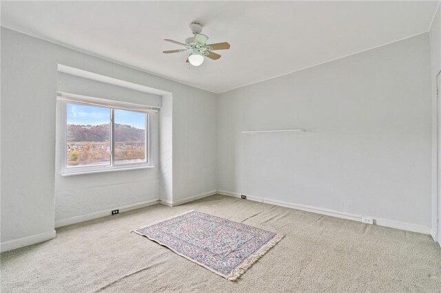 6824 Butler St, Morningside, PA 15206 - spare room featuring ceiling fan, carpet flooring, and baseboards
