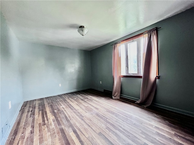 empty room featuring light wood-type flooring