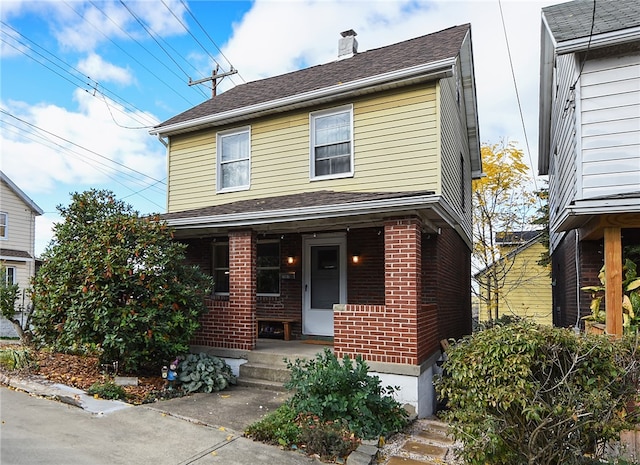 view of front of home featuring a porch