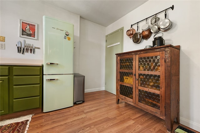 interior space with light hardwood / wood-style floors