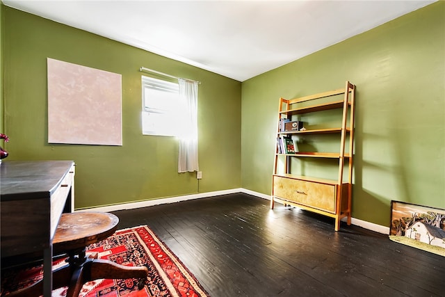 office area featuring dark hardwood / wood-style flooring