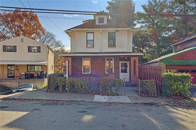 view of front of house featuring covered porch