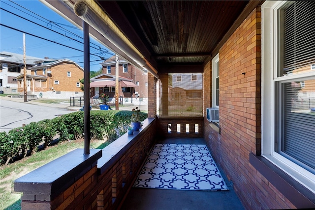 balcony featuring cooling unit