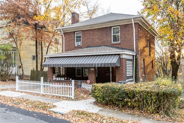 view of front of property with a porch