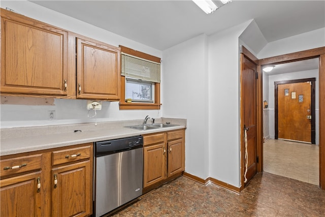 kitchen featuring dishwasher and sink