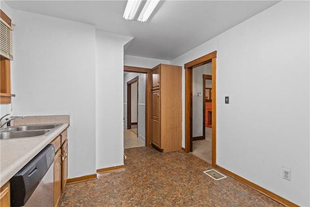 kitchen with dishwasher and sink