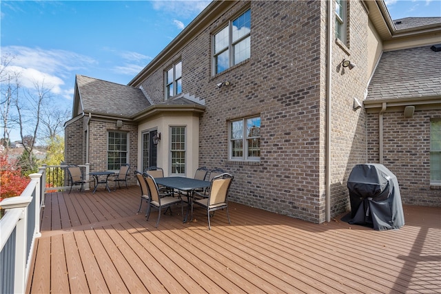 deck with grilling area