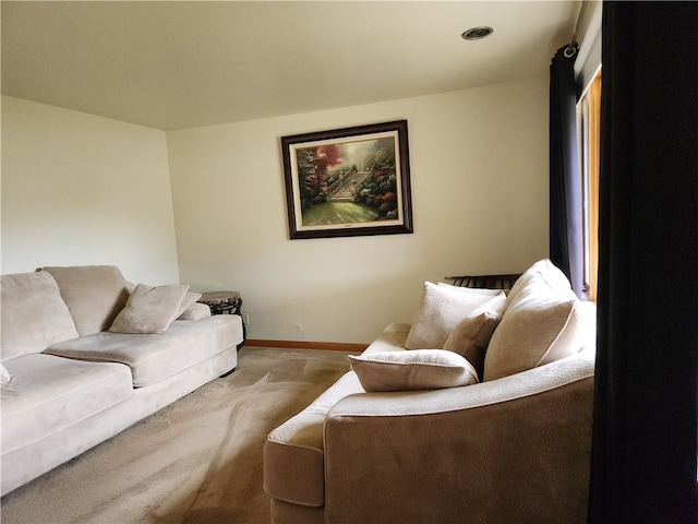 view of carpeted living room