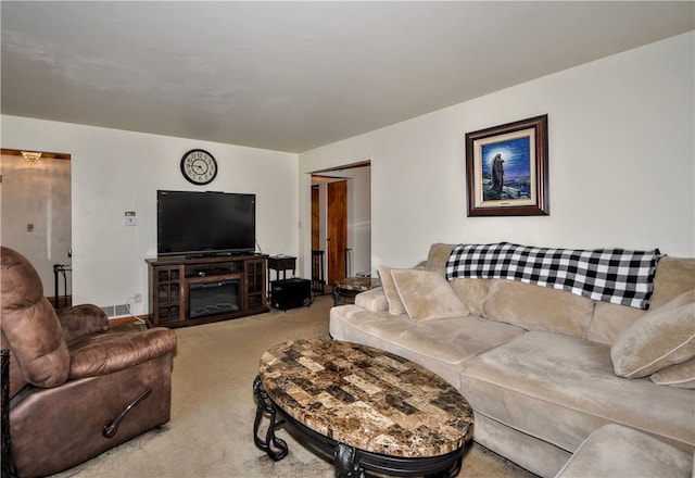 view of carpeted living room