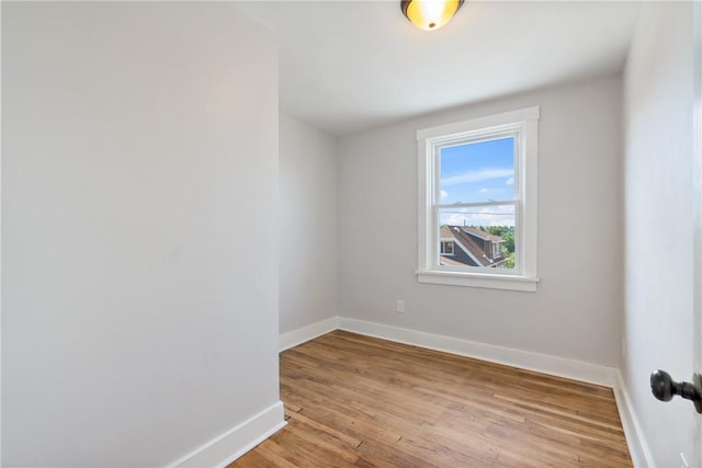 empty room featuring light wood-type flooring