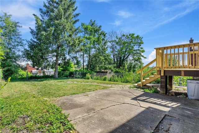 view of patio / terrace with a wooden deck