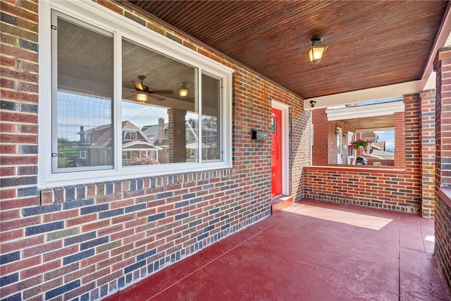 view of patio featuring covered porch