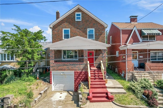 view of front of home featuring a garage