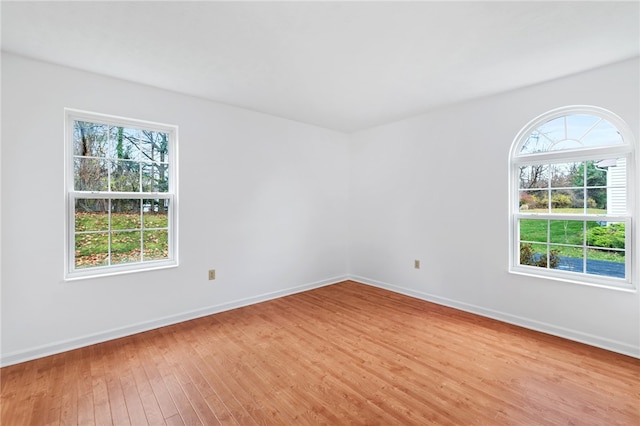 empty room featuring light hardwood / wood-style flooring