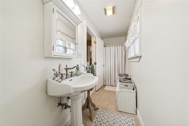 bathroom featuring tile patterned floors