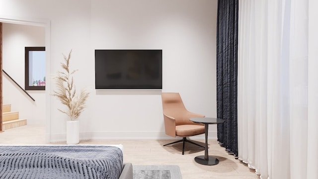 interior space featuring light hardwood / wood-style floors