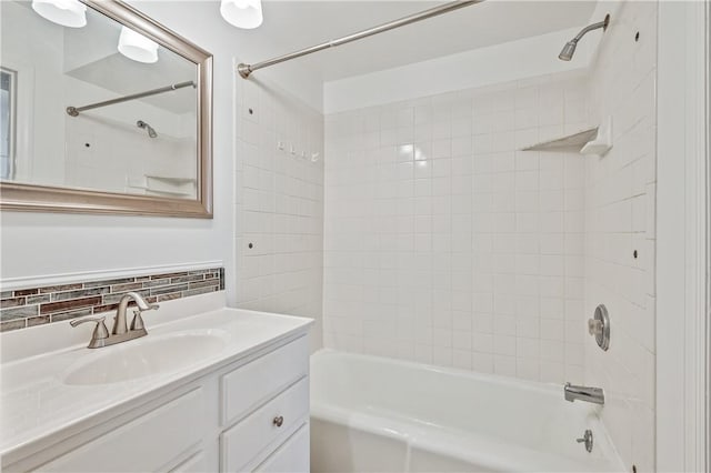 1000 Margarite Dr Unit G, Scott Twp Sal, PA 15216 - bathroom with bathtub / shower combination, decorative backsplash, and vanity