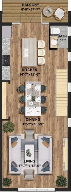 2136 Merriman Way S, Side, PA 15203 - home floor plan