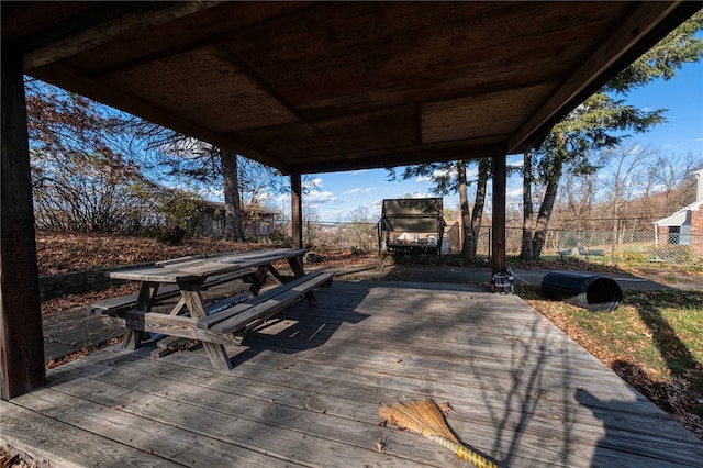 view of wooden deck