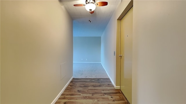 hallway featuring light hardwood / wood-style floors