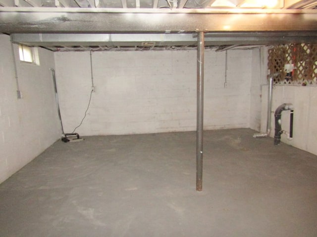 view of basement