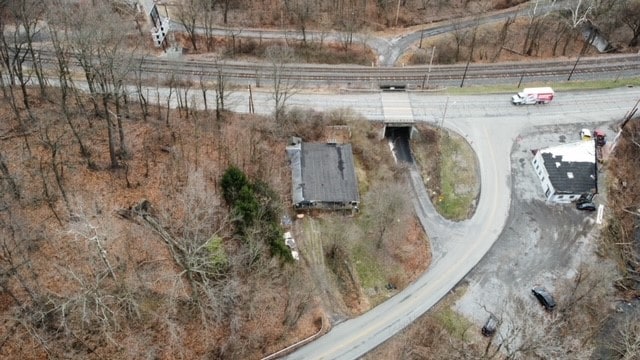 bird's eye view with a rural view