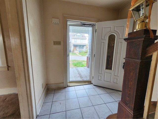 view of tiled entrance foyer