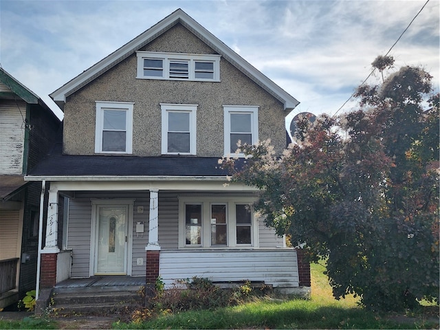 view of front of property with a porch