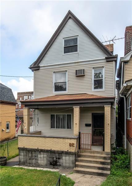 82 Laclede St, Mt Washington, PA 15211 - view of front of house featuring brick siding and a porch