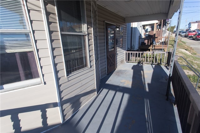 deck with covered porch