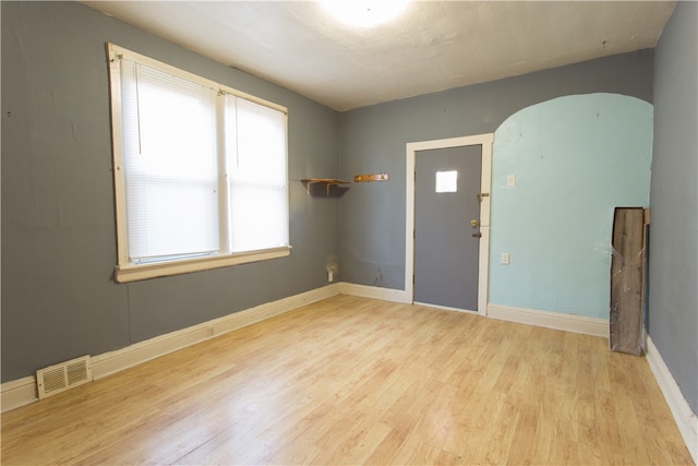 entrance foyer with light wood-type flooring