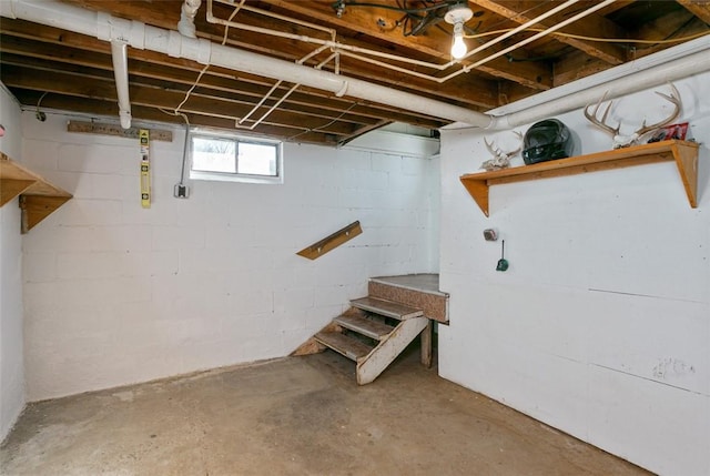 view of basement