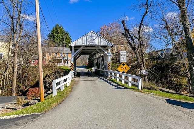 view of road