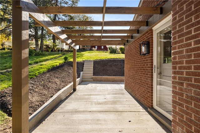 view of patio / terrace with a pergola