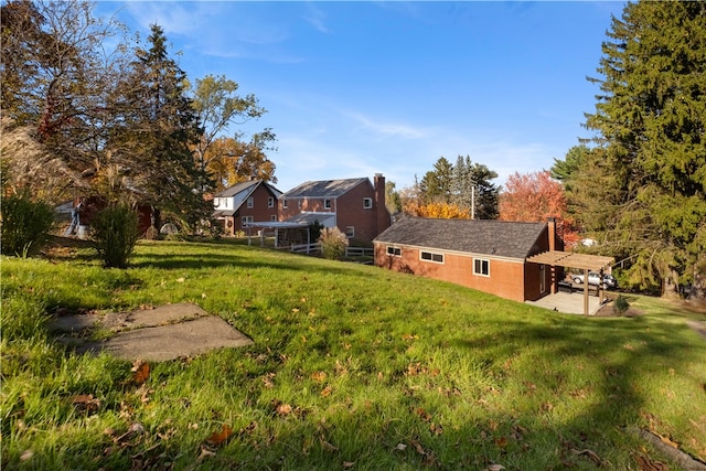 view of yard with a patio