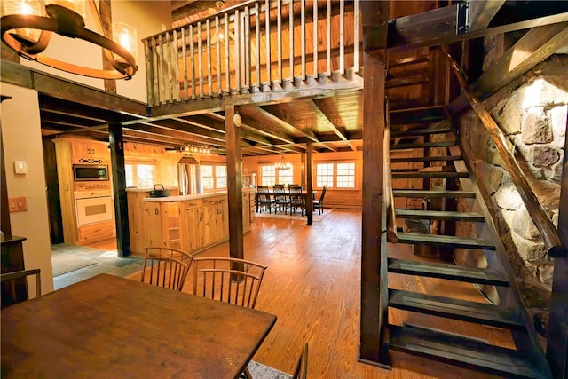 dining area featuring light hardwood / wood-style flooring