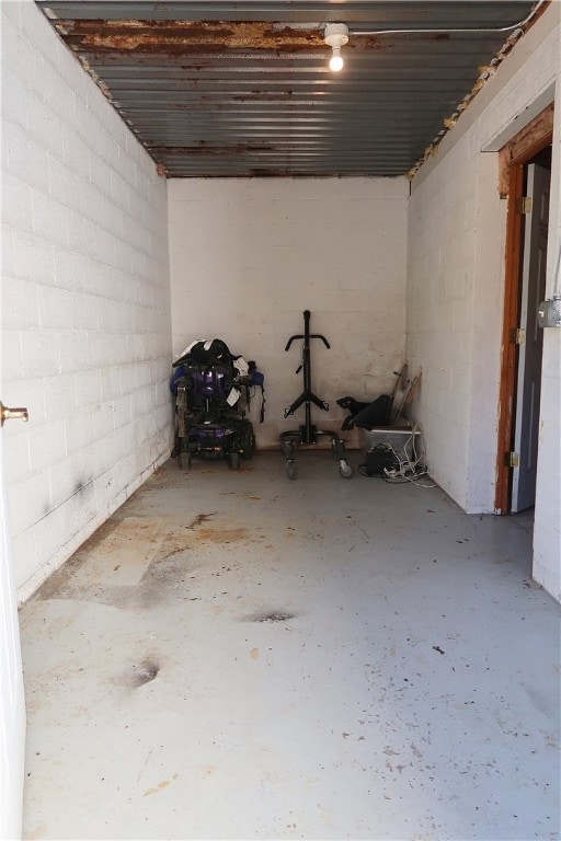 view of basement