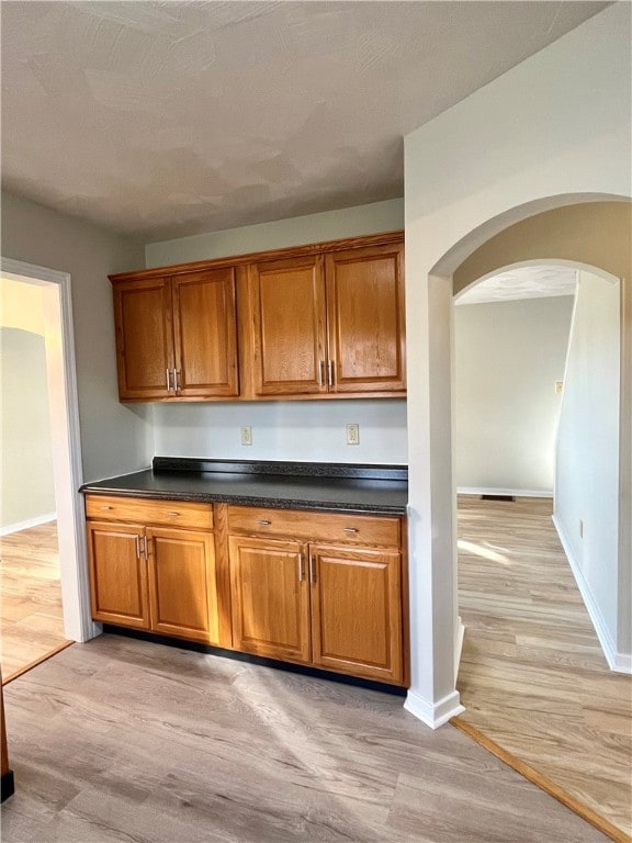 kitchen featuring light hardwood / wood-style floors