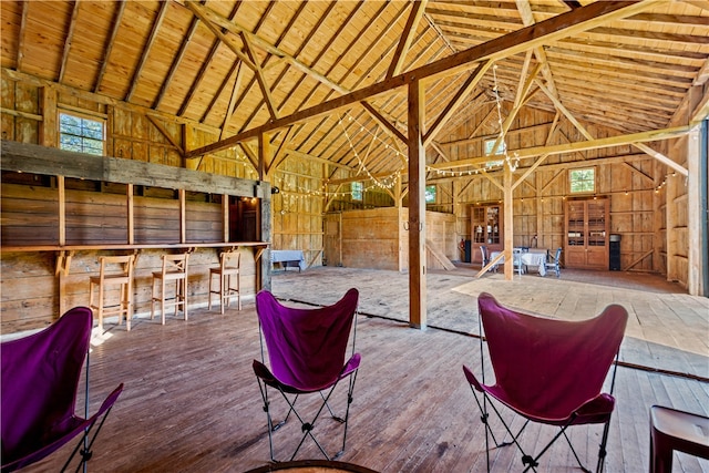 view of horse barn