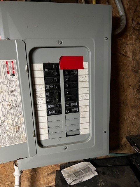 utility room featuring electric panel