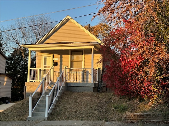 bungalow with a porch