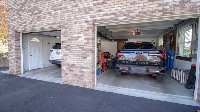 garage featuring a garage door opener