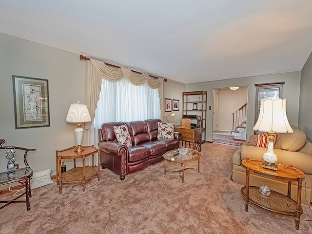 view of carpeted living room