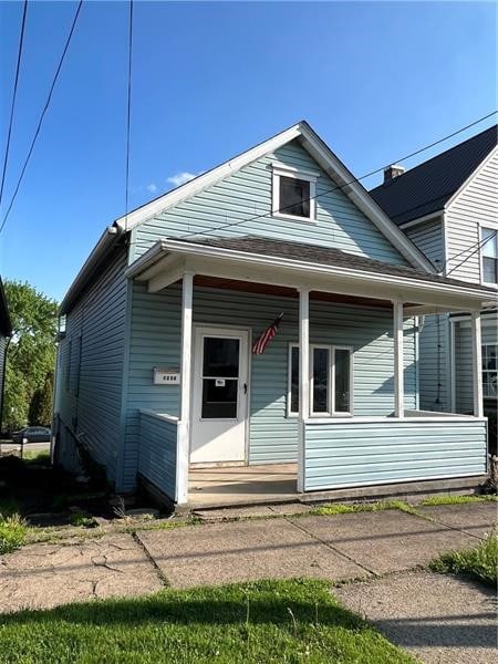 bungalow-style house with a porch