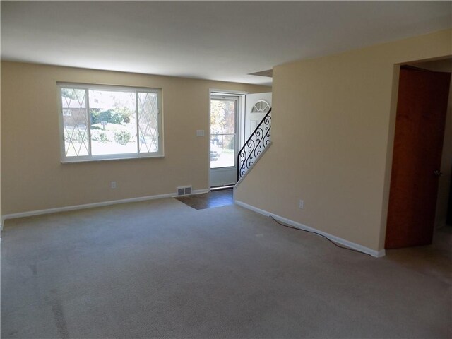 interior space featuring carpet flooring