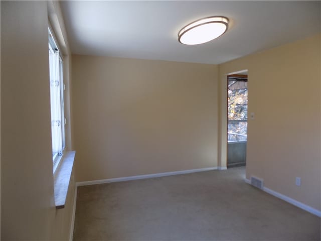 view of carpeted empty room